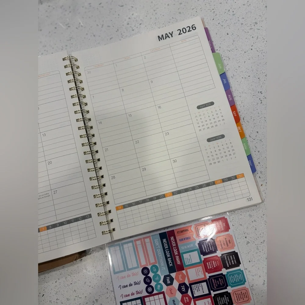 New 2025-2026 Spiral Planner with Tabs